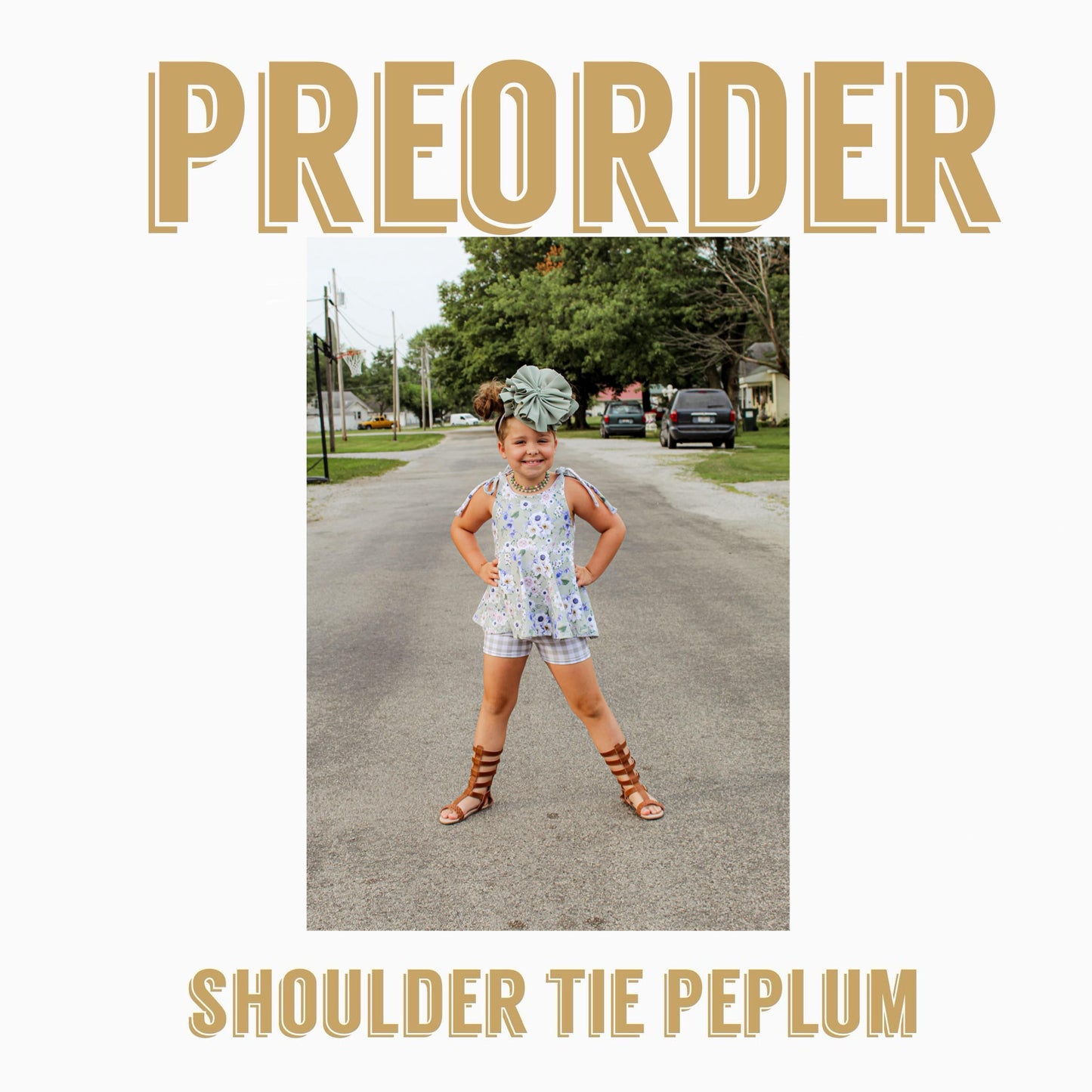 GROOVY BABY preorder | Shoulder tie Peplum