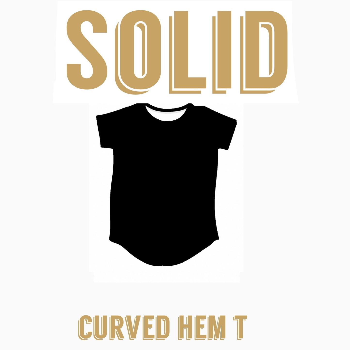 Solid | Curved hem t