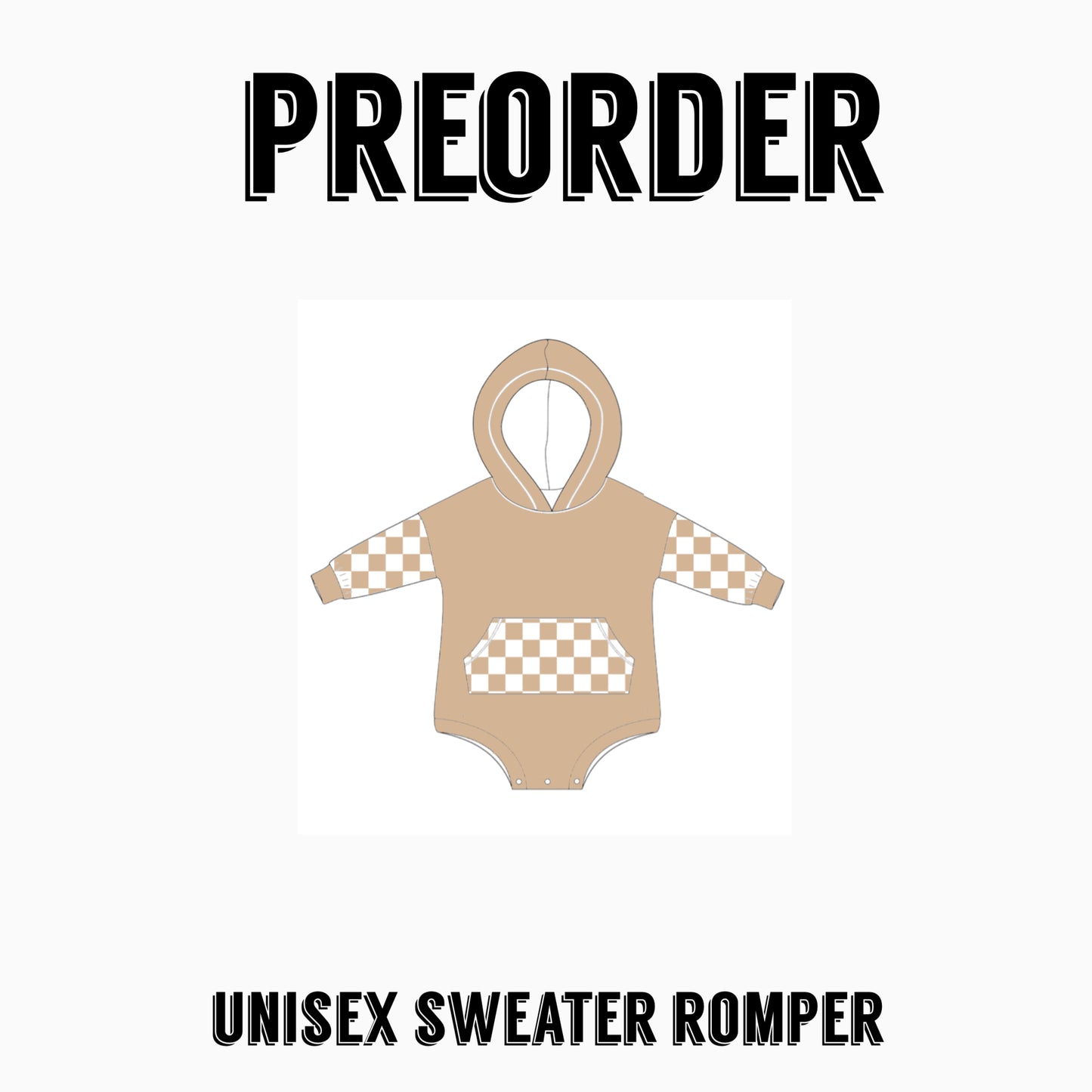 CHECK Preorder| Unisex Sweater romper