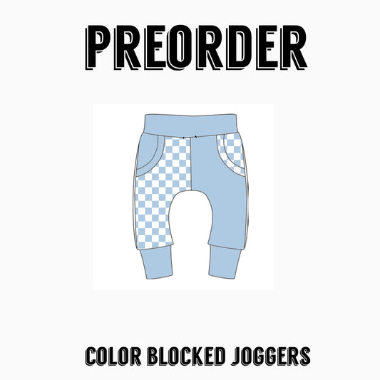 CHECK PRE-ORDER | Color blocked Joggers