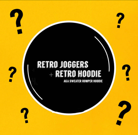 MYSTERY MONDAY|  RETRO JOGGERS + RETRO HOODIE ( AKA SWEATER ROMPER HOODIE)