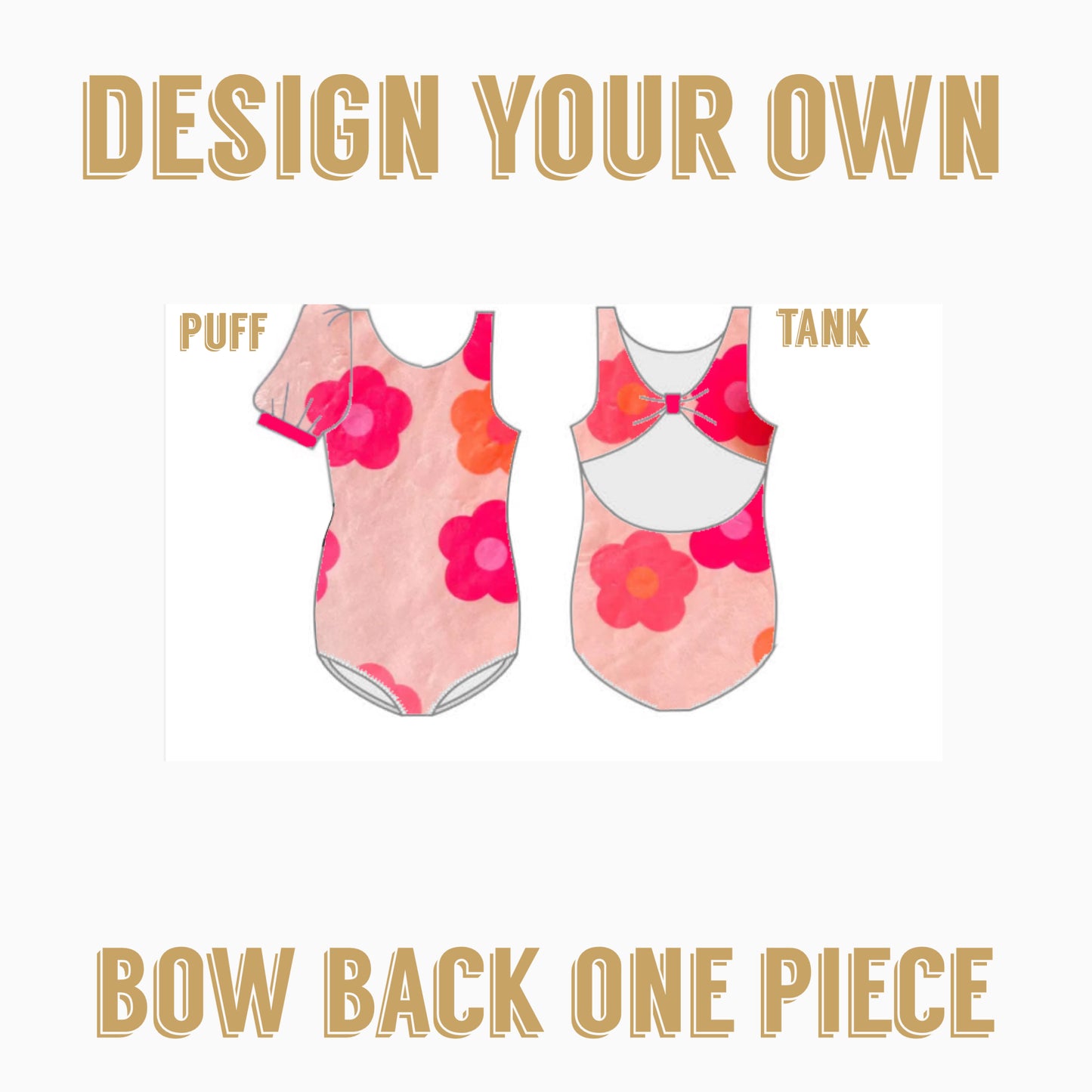 DESIGN YOUR OWN PREORDER  | One piece Bow back swim