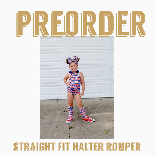GROOVY BABY PREORDER |  Straight fit Halter Romper