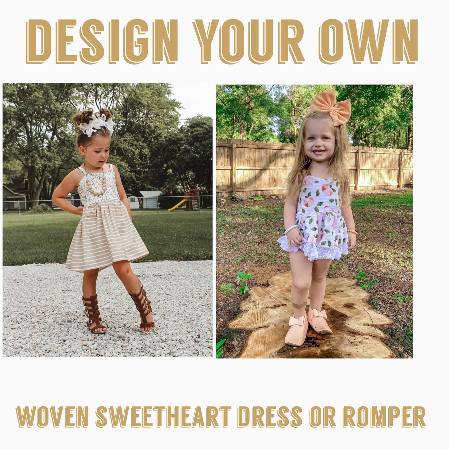 Design your own | Woven Sweetheart top dress or romper