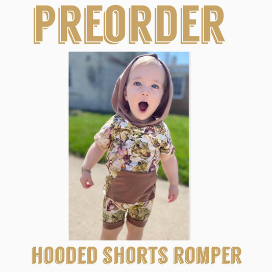 PATRIOTIC PREORDER| Hooded shorts romper