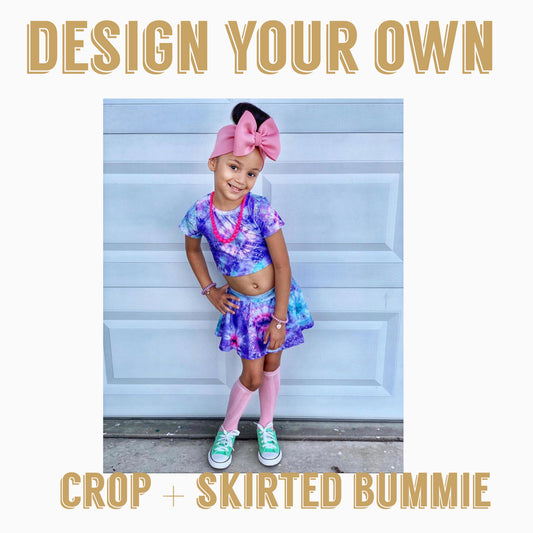 Design your own | Crop top + skirted bummie