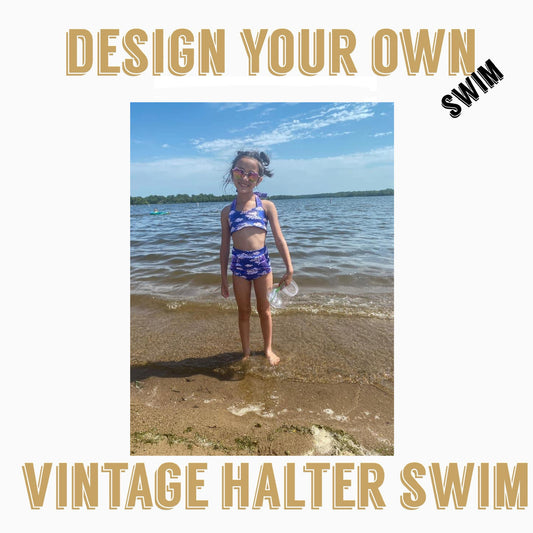 Design your own | Vintage Halter swim two piece