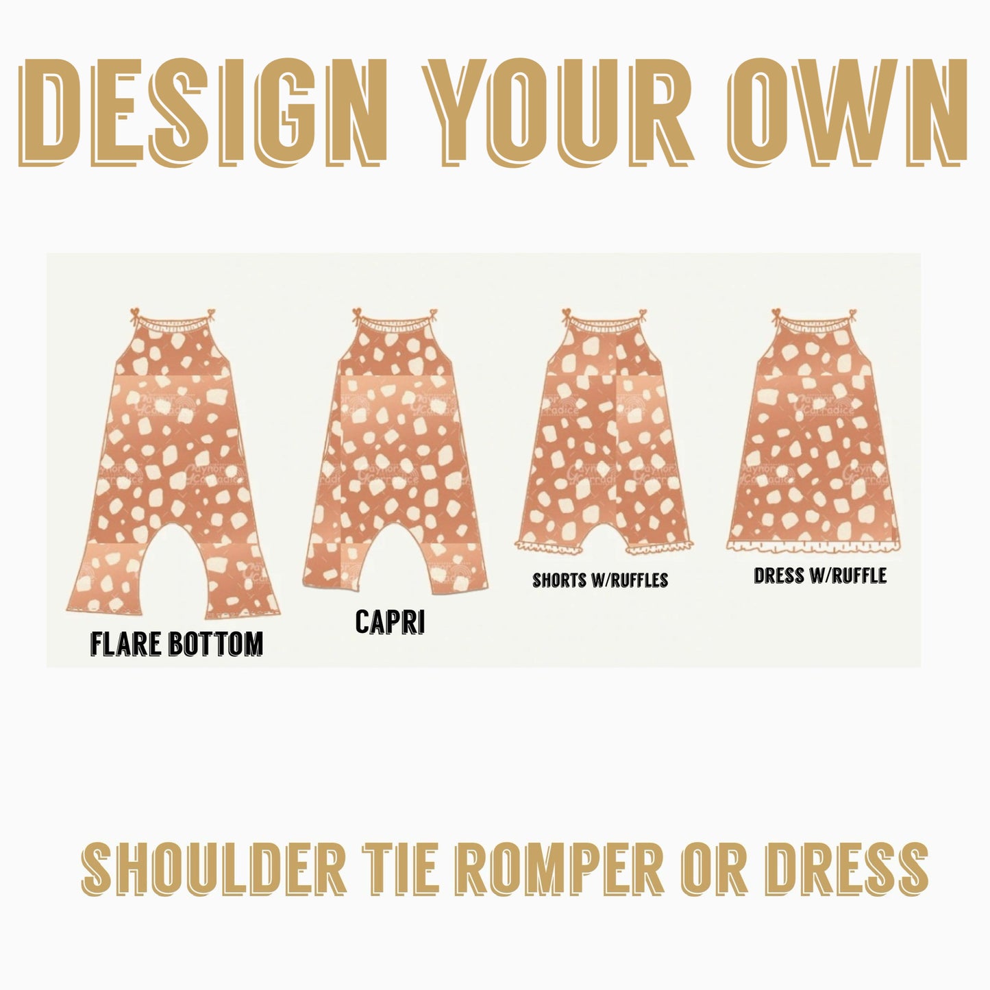 Design your own | Shoulder tie romper or dress