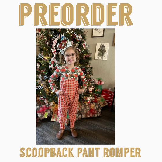 GROOVY BABY PRE-ORDER | Scoop back pant Bubble Romper