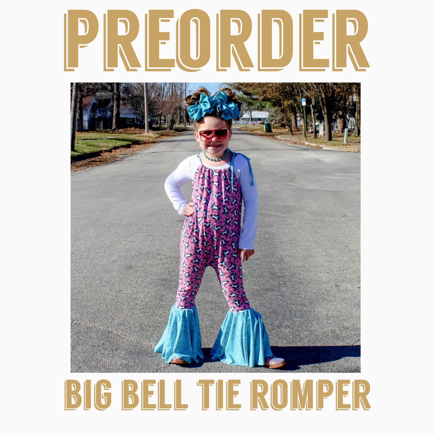 THANKFALL  PREORDER | Big Bell Tie Romper