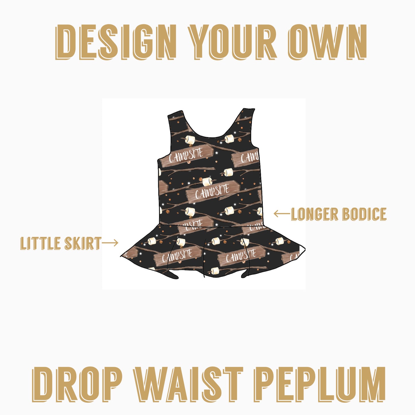Design your own| Drop Waist Peplum