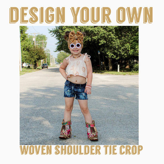 Design your own| WOVEN Shoulder tie crop