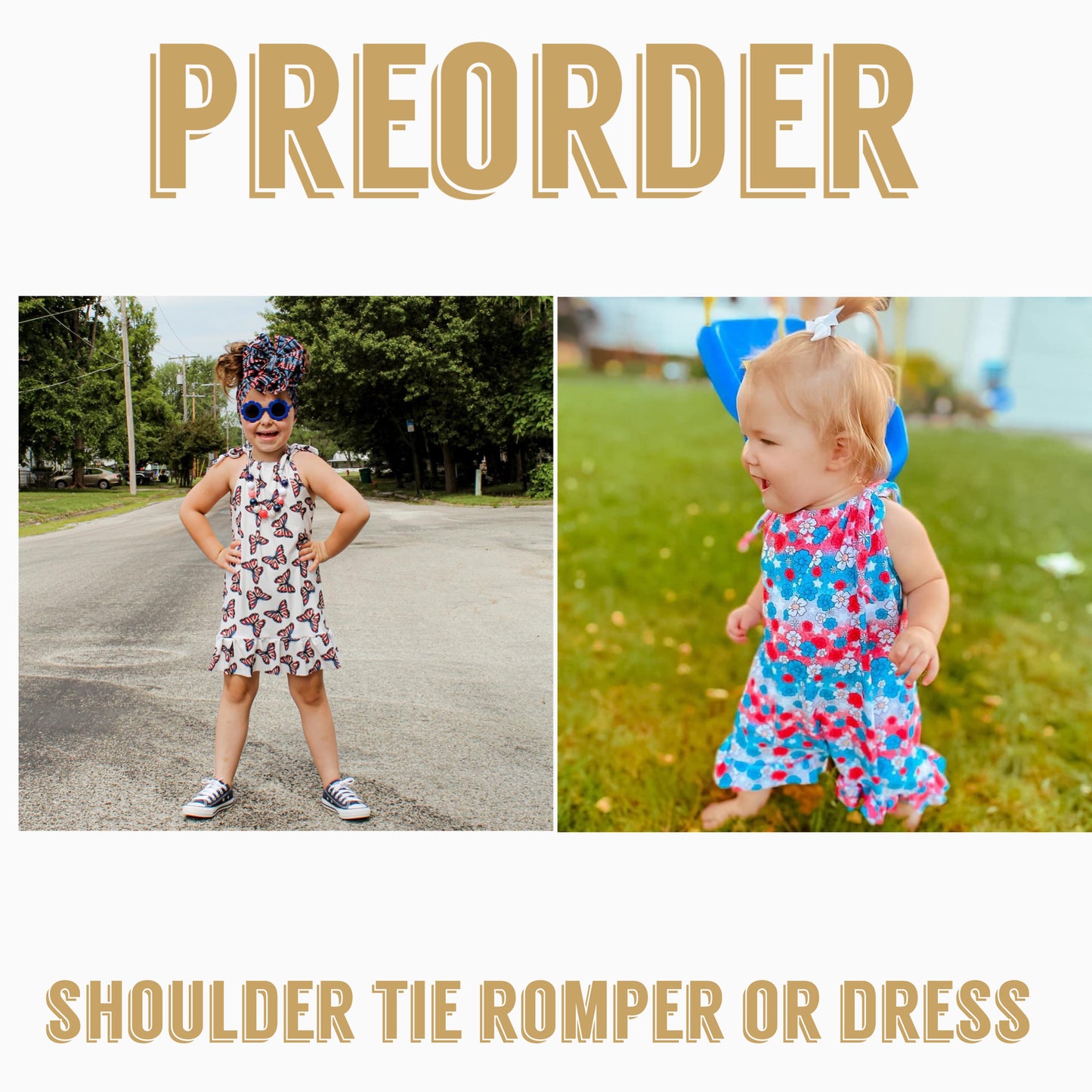 EPIC Preorder | Shoulder tie romper or dress