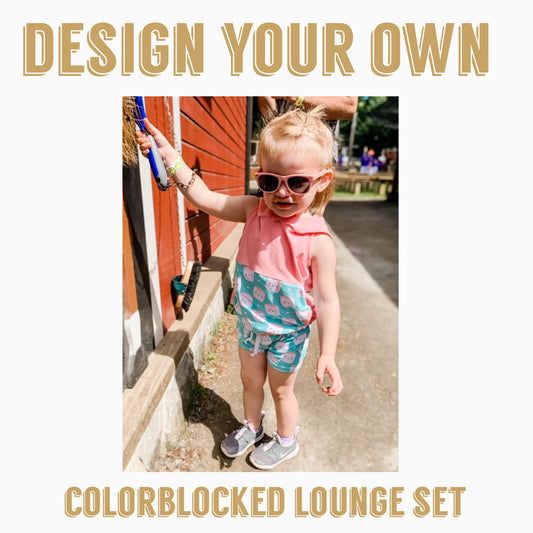 Design your own | Color blocked tank Lounge Set