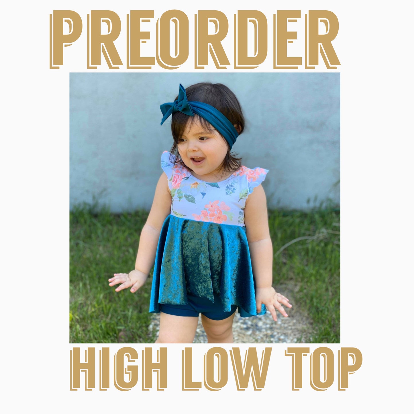 PATRIOTIC PREORDER PRE-ORDER  | High Low Top with solid or velvet bottom