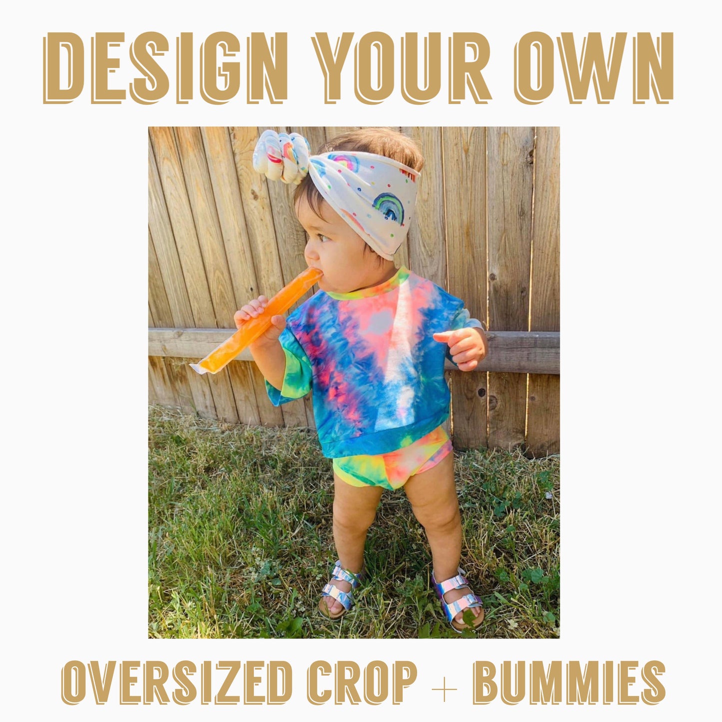 Design your own| Oversized Crop + bummie Set
