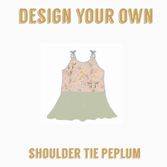 Design your own | Shoulder tie Peplum