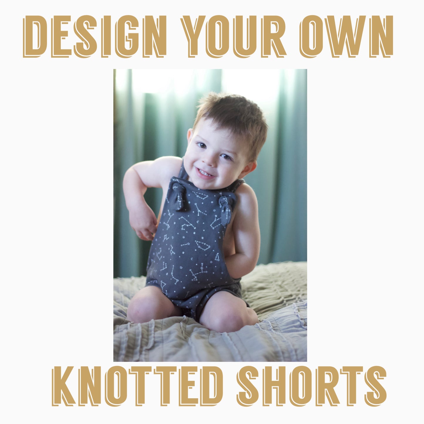 Design your own| knotted overall shorts
