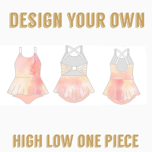 Design Your Own| HIGH LOW ONE PIECE SWIM