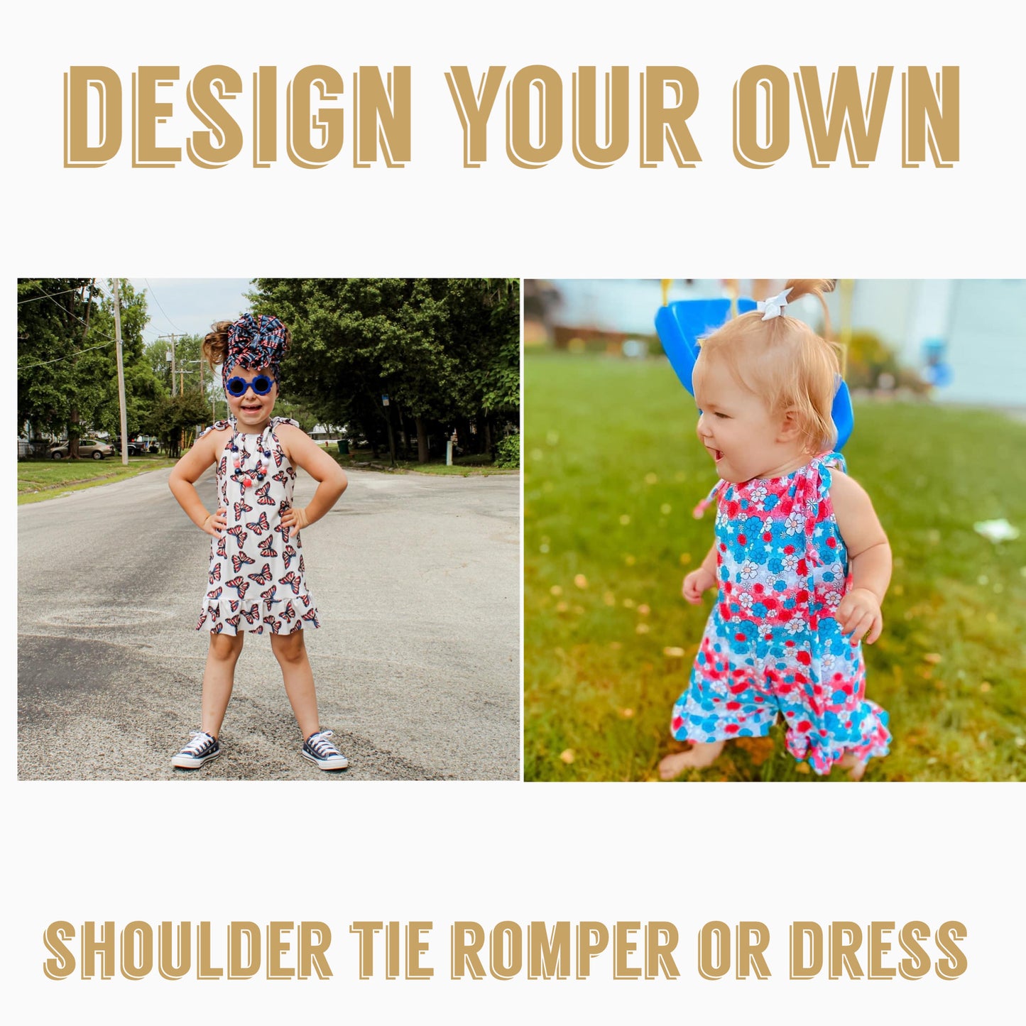 Design your own | Shoulder tie romper or dress