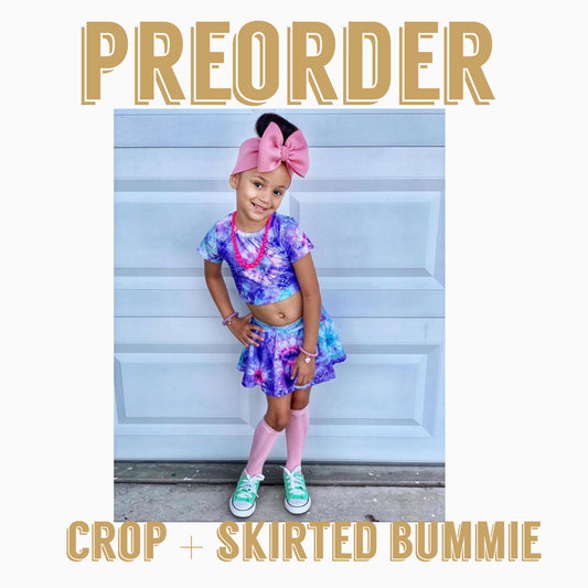 EPIC PREORDER | Crop top + solid skirted bummie